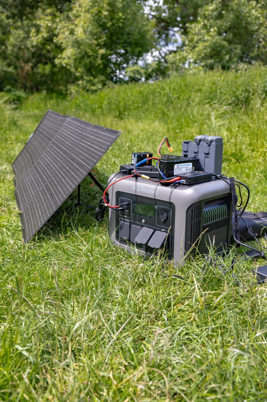 AllPowers power station and solar panel on the bank