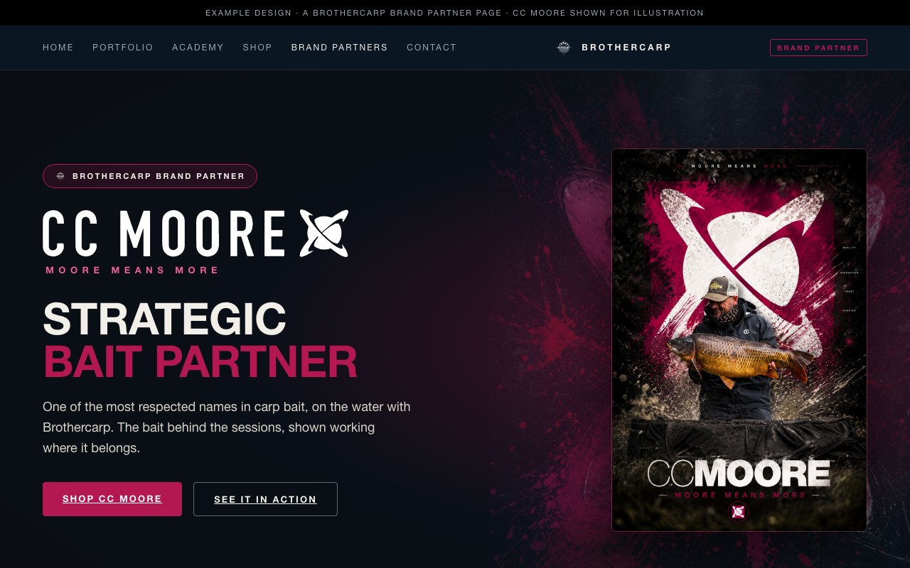 A brand partner page we built