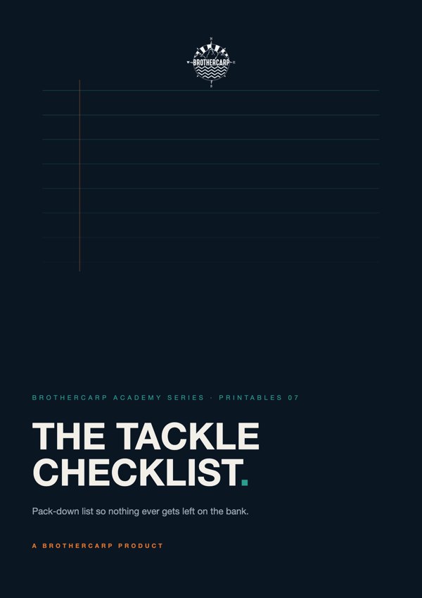 The Tackle Checklist